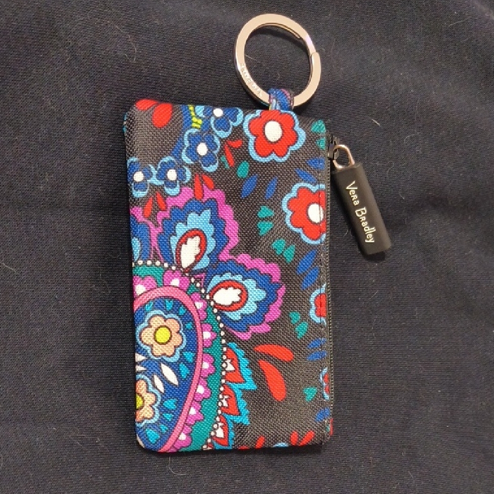 Vera Bradley Floral Pattern Keychain Wallet